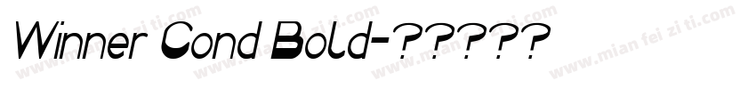 Winner Cond Bold字体转换